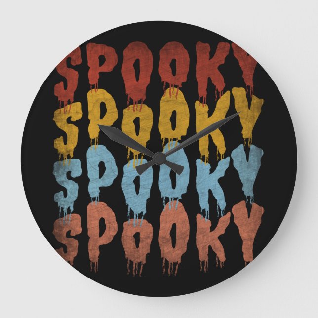 SPOOKY SPOOKY HALLOWEEN LARGE CLOCK (Front)
