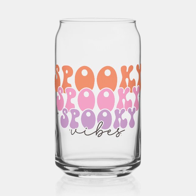 Spooky Spooky Spooky Vibes Can Glass (Front)