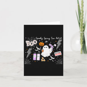 Spooky Spray Tan Artist Ghost Halloween Tanning Be Card