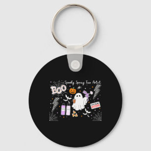 Spooky Spray Tan Artist Ghost Halloween Tanning Be Key Ring
