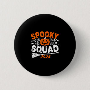 Spooky squad 2026 matching family halloween 6 cm round badge