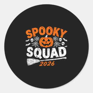 Spooky squad 2026 matching family halloween classic round sticker