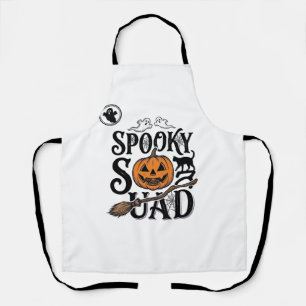 Spooky Squad Shirt Vintage Halloween Group Design_ Apron
