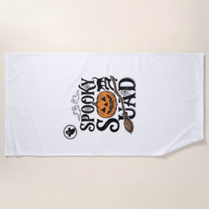 Spooky Squad Shirt Vintage Halloween Group Design_ Beach Towel
