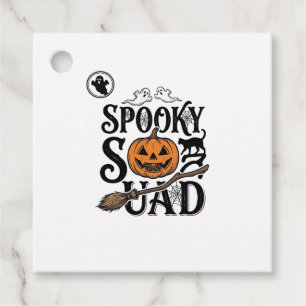 Spooky Squad Shirt Vintage Halloween Group Design_ Favour Tags