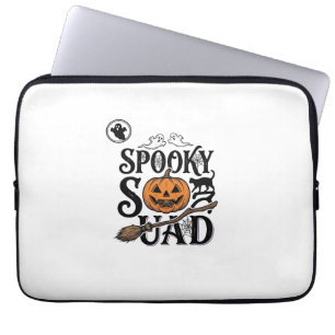 Spooky Squad Shirt Vintage Halloween Group Design_ Laptop Sleeve