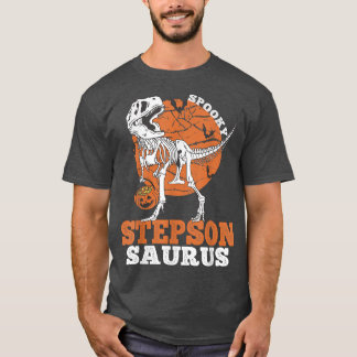 Spooky Stepson Saurus Dinosaur Skeleton T rex Pump T-Shirt