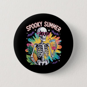 Spooky Summer Beach Vacation 6 Cm Round Badge