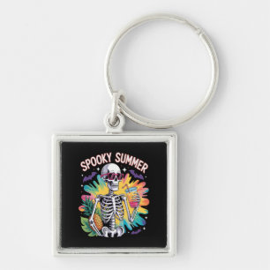 Spooky Summer Beach Vacation Key Ring
