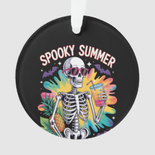 Spooky Summer Beach Vacation Ornament