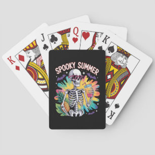 Spooky Summer Beach Vacation Playing Cards