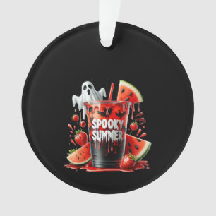 Spooky Summer Drinks Summerween Vibes Funny Summer Ornament