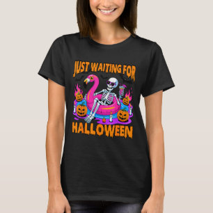 Spooky summer skeleton funny waiting for halloween T-Shirt