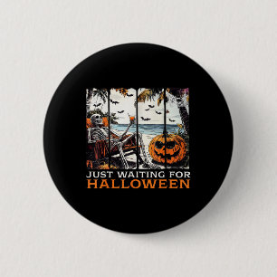 Spooky Summer Skeleton Just Waiting For Halloween 6 Cm Round Badge