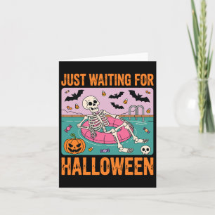 Spooky Summer Skeleton Just Waiting For Halloween Card