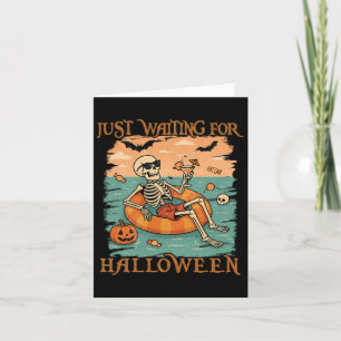 Spooky Summer Skeleton Just Waiting For Halloween Card