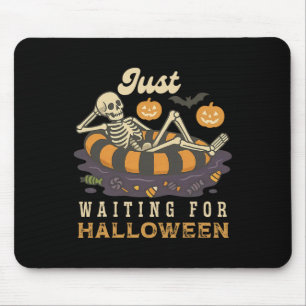 Spooky Summer Skeleton Just Waiting For Halloween  Mouse Pad