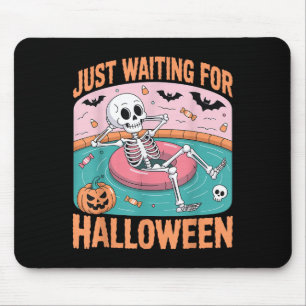 Spooky Summer Skeleton Just Waiting For Halloween Mouse Pad
