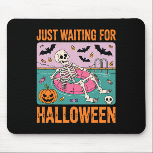 Spooky Summer Skeleton Just Waiting For Halloween Mouse Pad
