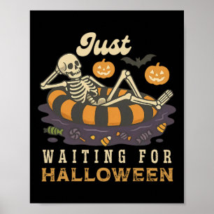 Spooky Summer Skeleton Just Waiting For Halloween Poster