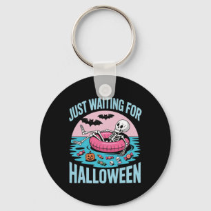 Spooky Summer Skeleton Just Waiting Kids 1 Key Ring