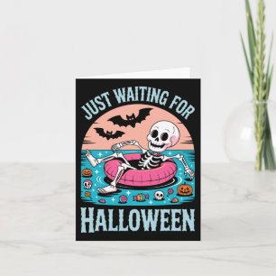 Spooky Summer Skeleton Just Waiting Kids Card