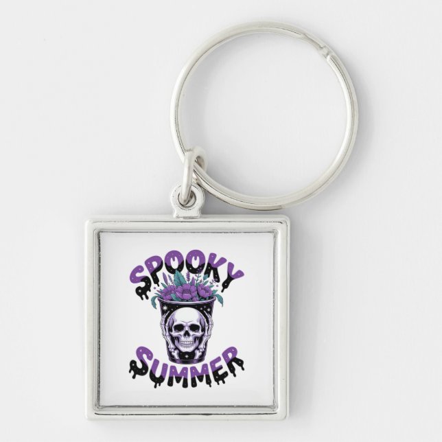 Spooky Summer Skeletonsummerween Key Ring (Front)