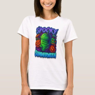 Spooky Summerween Neon Halloween Mash up  T-Shirt