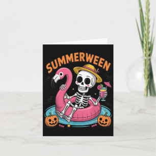 Spooky Summerween Skeleton Just Waiting For Hallow Card