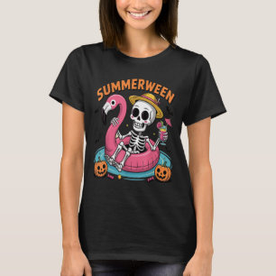 Spooky Summerween Skeleton Just Waiting For Hallow T-Shirt