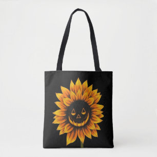 Spooky Sunflower Smile  Tote Bag