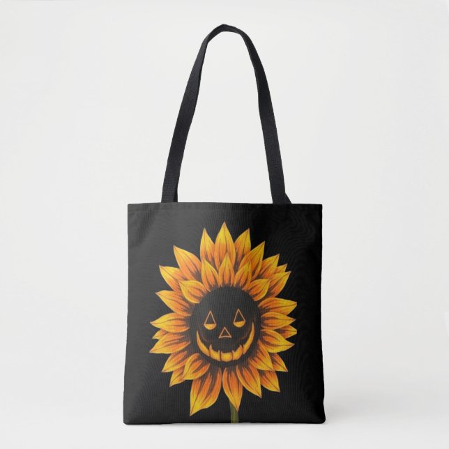 Spooky Sunflower Smile  Tote Bag (Front)