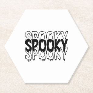 Spooky Sweatshirt  Halloween Spooky Vibes T-Shirt Paper Coaster