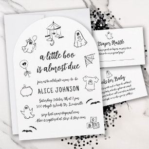 Spooky Sweet A Little Boo is on the Way Baby Showe Invitation
