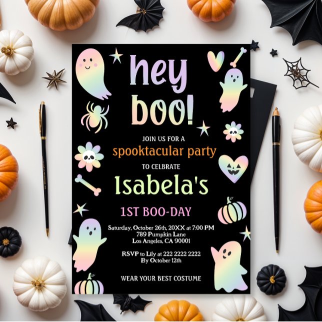 Spooky Sweet Ghost Birthday Invite (Creator Uploaded)