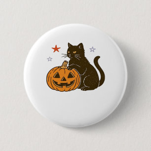 Spooky Sweet Halloween Kitty Classic T-Shirt 6 Cm Round Badge