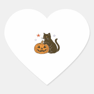 Spooky Sweet Halloween Kitty Classic T-Shirt Heart Sticker