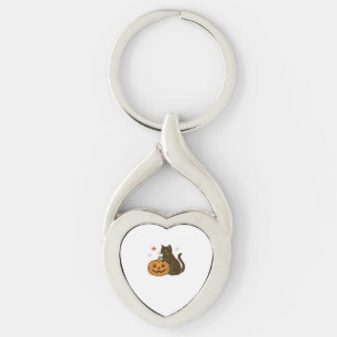 Spooky Sweet Halloween Kitty Classic T-Shirt Key Ring