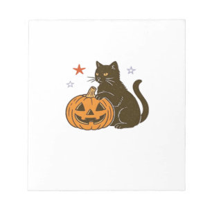 Spooky Sweet Halloween Kitty Classic T-Shirt Notepad