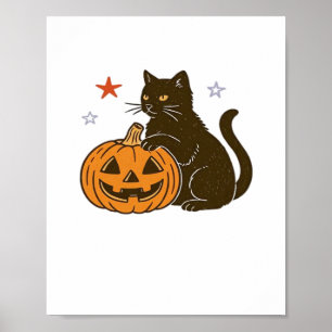 Spooky Sweet Halloween Kitty Classic T-Shirt Poster