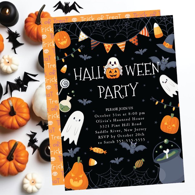 Spooky Sweet Halloween Party Invitation (Creator Uploaded)