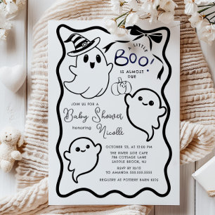 Spooky Sweet Little Boo Baby Shower Invitation