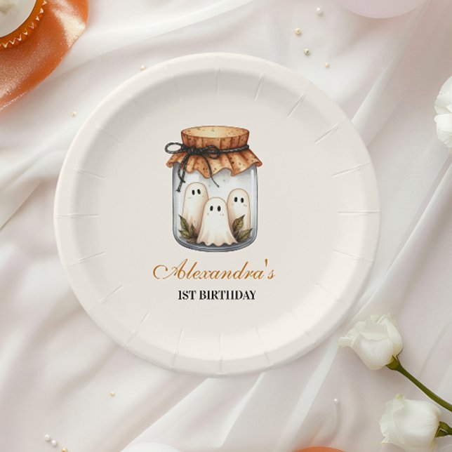 Spooky Sweet ONE Celebration Paper Plate (Creator Uploaded)