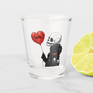 Spooky Sweetheart -Customizable Skull with Balloon Shot Glass
