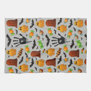 Spooky Sweets & Shadows Tea Towel