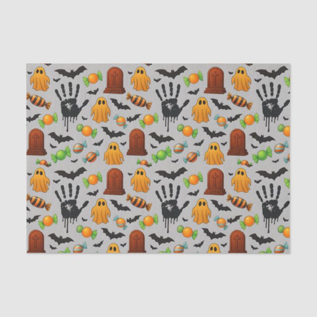 Spooky Sweets & Shadows Tissue Paper (Front)