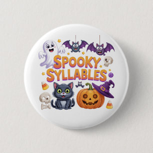 Spooky Syllables 6 Cm Round Badge