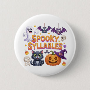 Spooky Syllables 6 Cm Round Badge