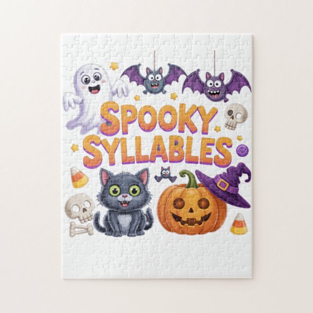 Spooky Syllables Jigsaw Puzzle (Vertical)