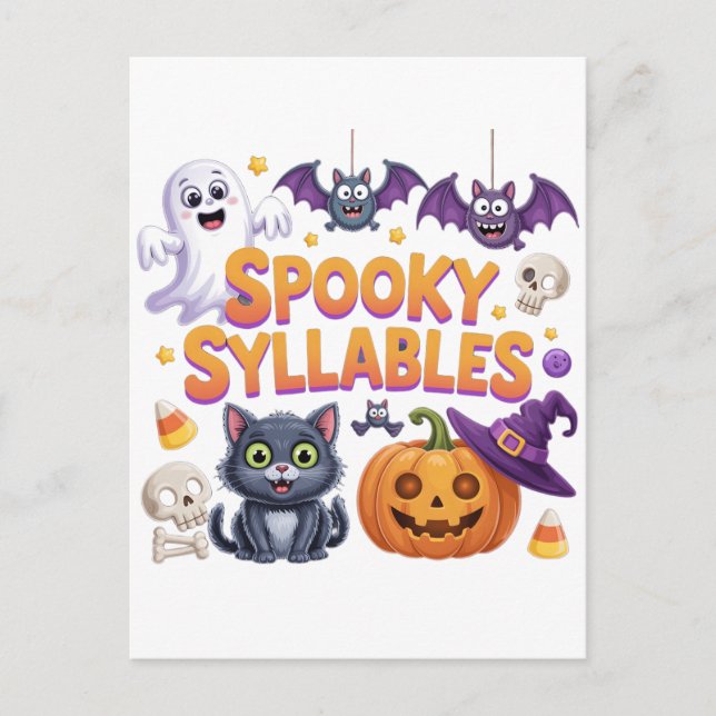 Spooky Syllables Postcard (Front)